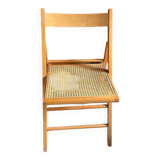 Vintage glass and cane folding chair