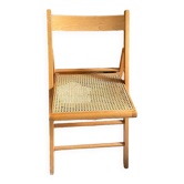 Vintage glass and cane folding chair