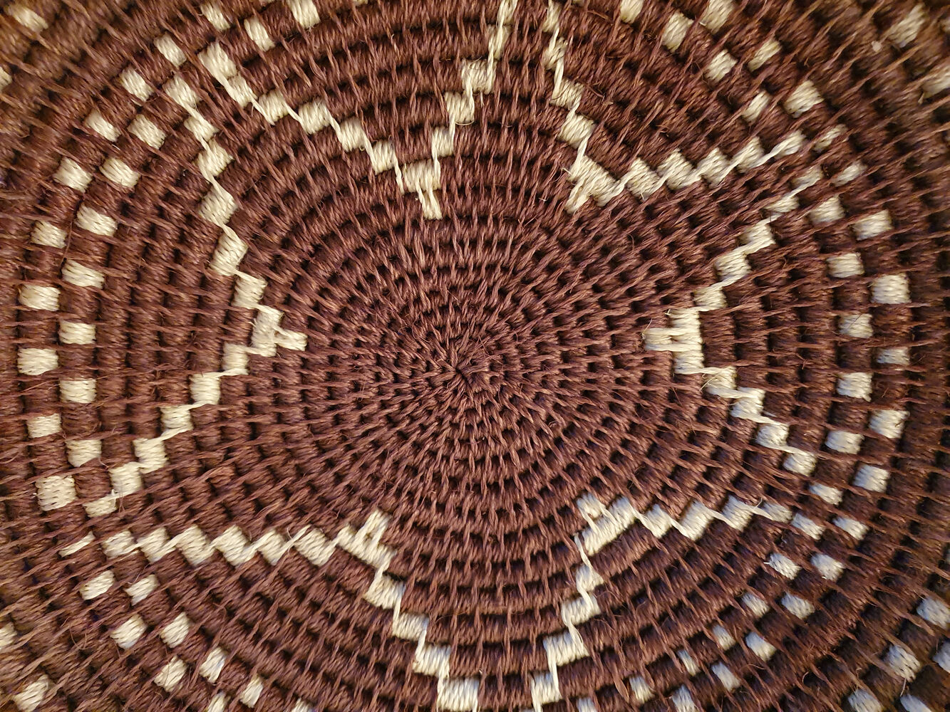 African woven wall basket  Boswana
