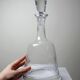 Large vintage/antique chic cut glass decanter/wine carafe
