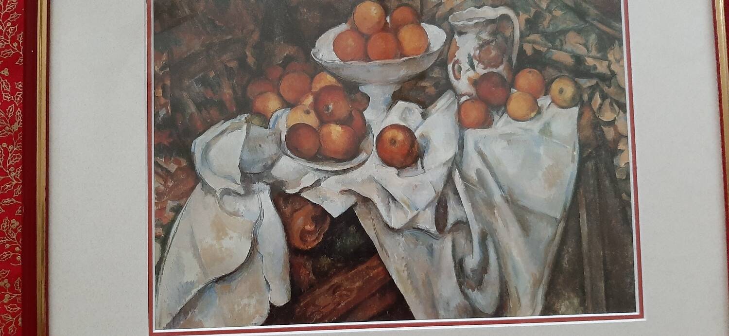Reproduction encadrée Nature morte aux pommes Paul Cezanne