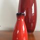 Série de 3 vases céramique rouge vintage des années 60-70