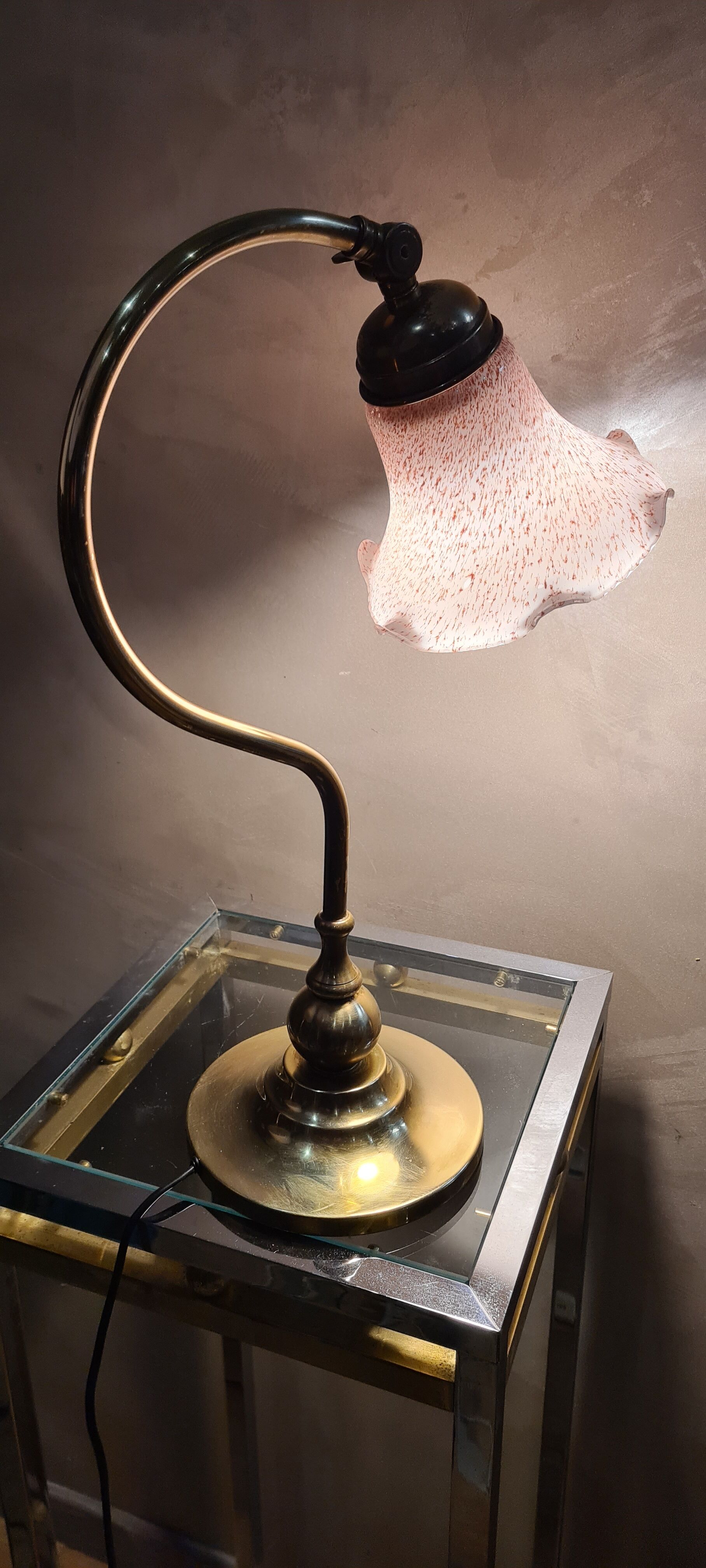 Art deco style brass lamp