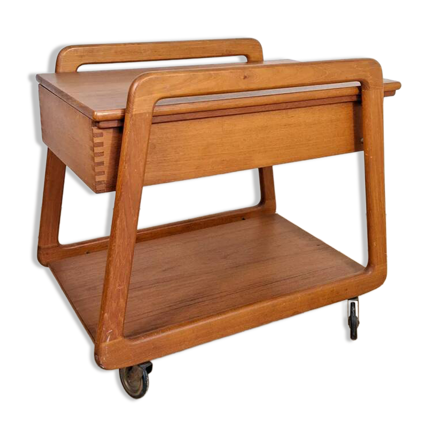 Mid-century modern teak bar trolley, 1960s