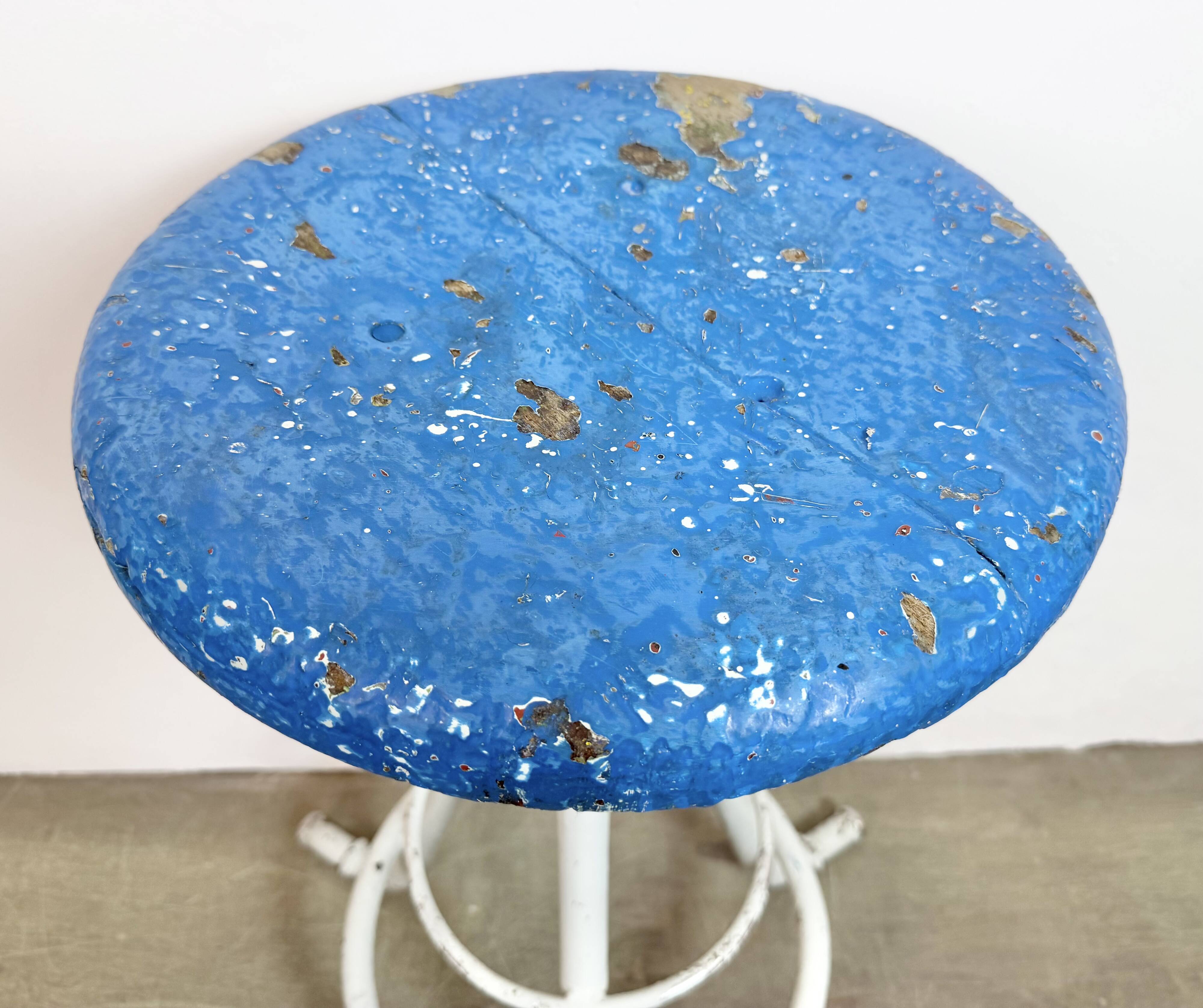 Grey Industrial Workshop Stool, 1960s