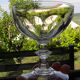 Set of 6 ARQUES crystal champagne glasses. Rambouillet model.