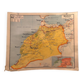 Vintage geography map of Morocco by Vidal Lablache.