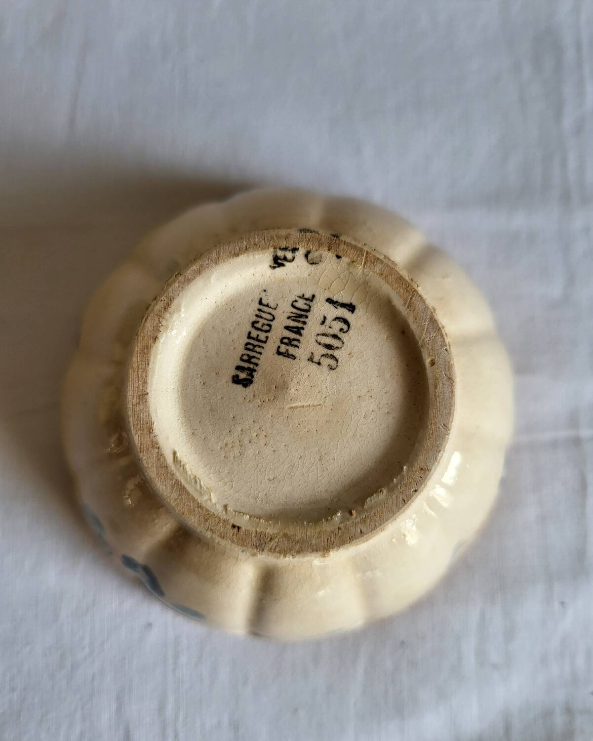 Small Antique Bowl in Earthenware Sarreguemines Beige