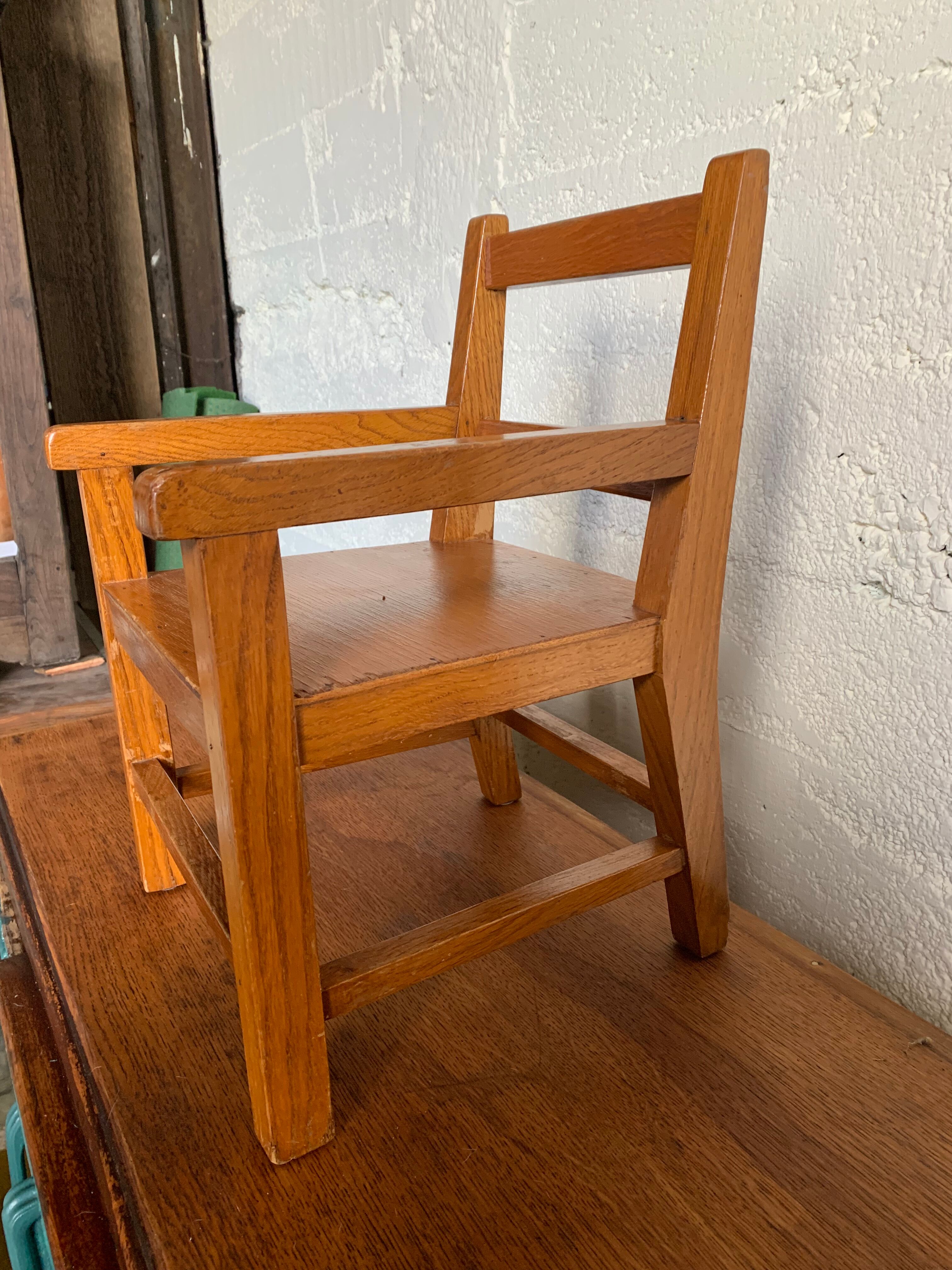 Wooden children's chair from the 50