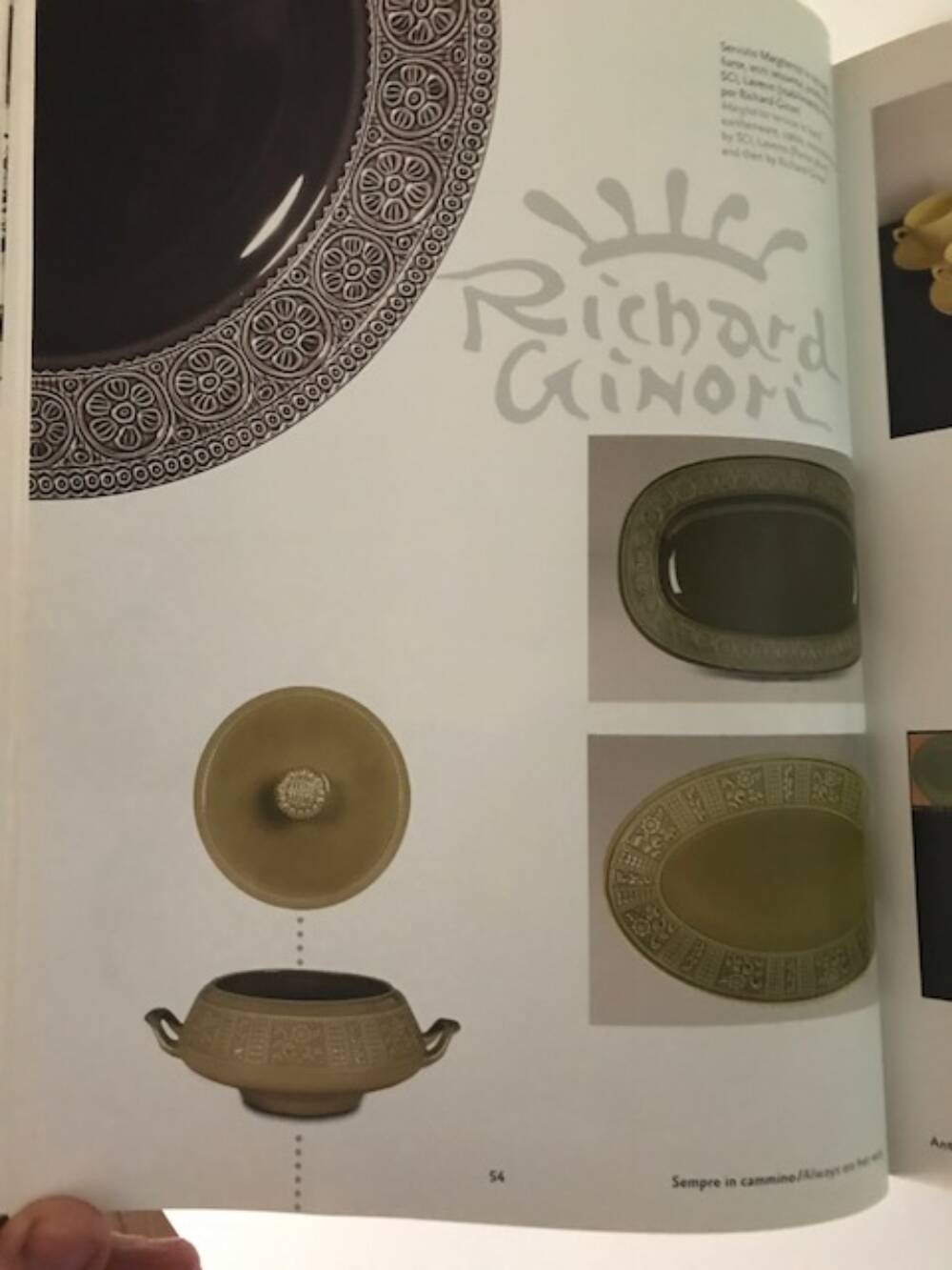 Blue Earthenware "Margherita" Centerpiece by A. Campi for Laveno, Italy