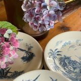 Set of 8 Gien plates Views of the Orient circa 1880