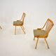 Ensemble de 4 chaises de salle à manger conçu par Antonín Šuman, années 1960