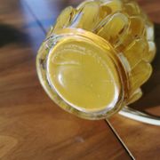 Lampe ananas vintage en verre peint