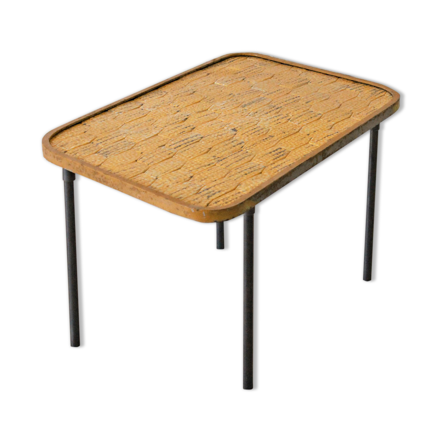 1950s vintage yellow coffee table