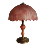 Kaelle lamp in glass paste and brass.