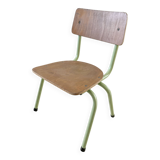 Vintage Beilrode (Germany) kindergarten chair | Almond green metal