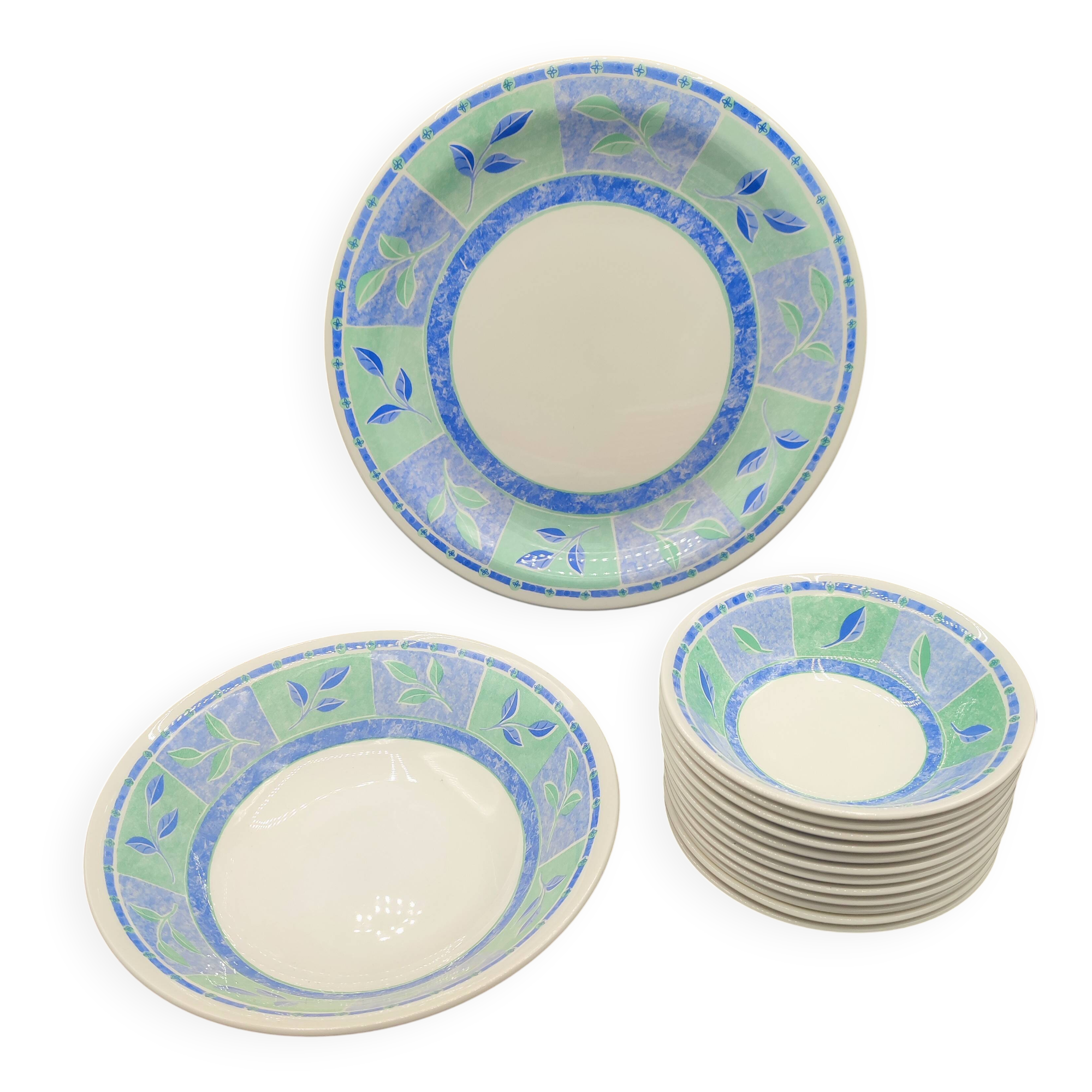 Churchill Staffordshire table service 14 pieces Verdigris model