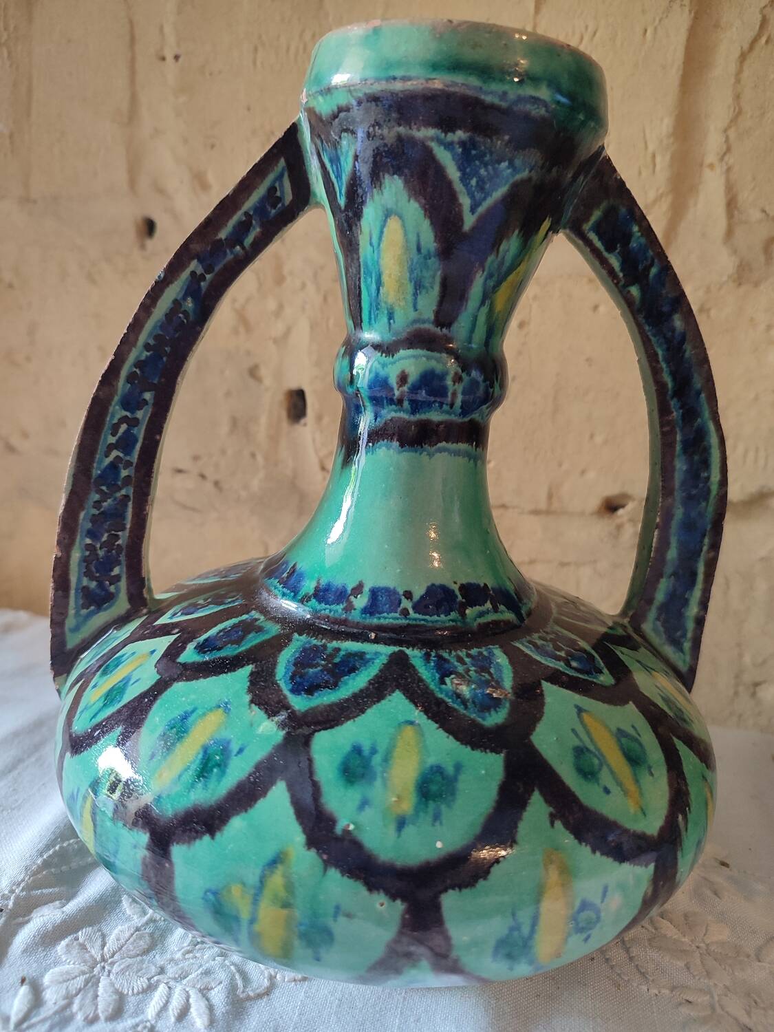 Vase with traditional ceramic handles North Africa