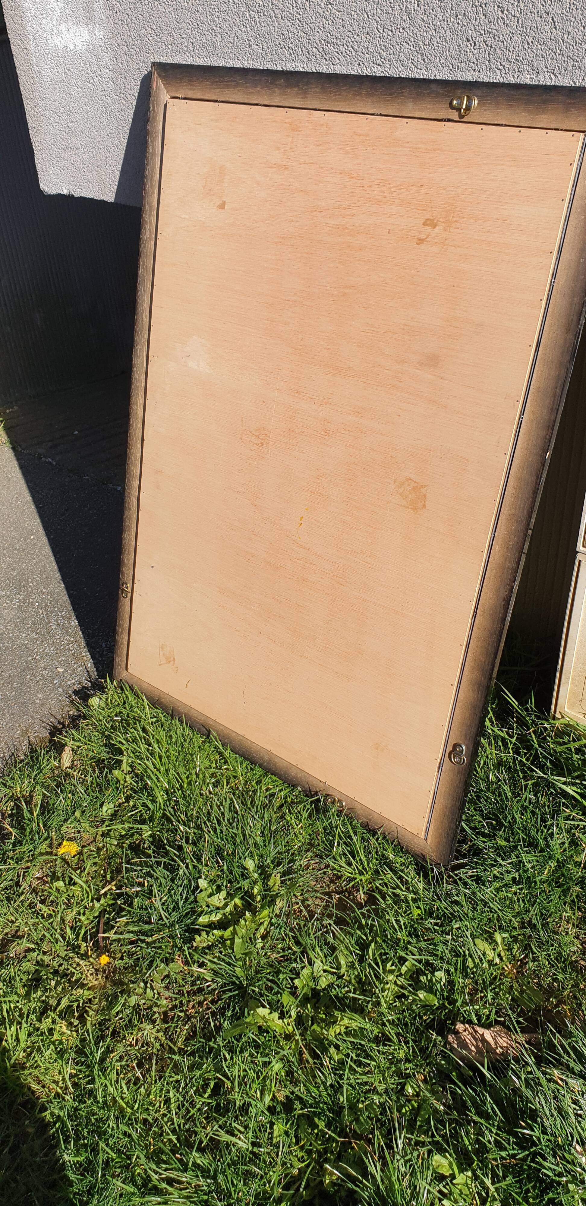 Mirror marquetry walnut bramble 73x104cm