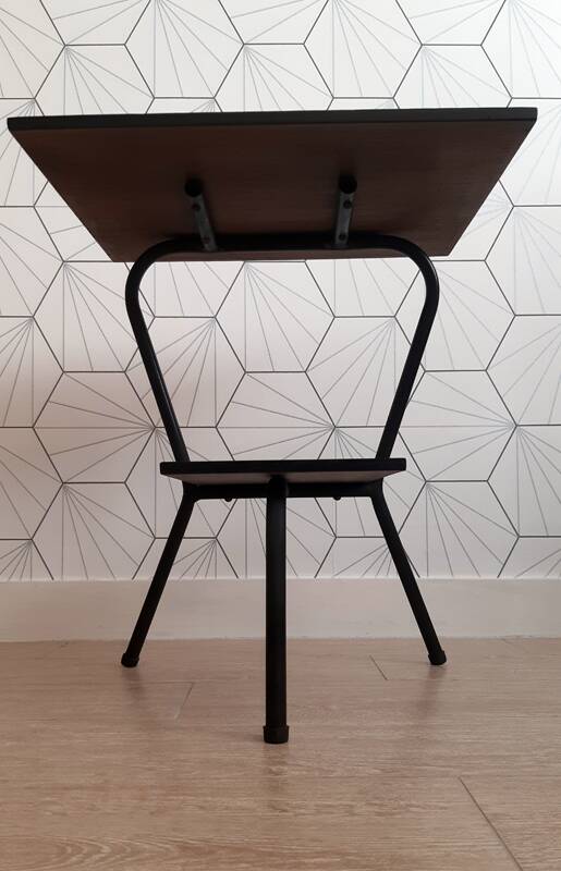 1960s modernist side table – tubular structure & double top