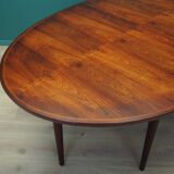 Table ovale en palissandre, années 1950, design danois, designer : Arne Vodder, productio