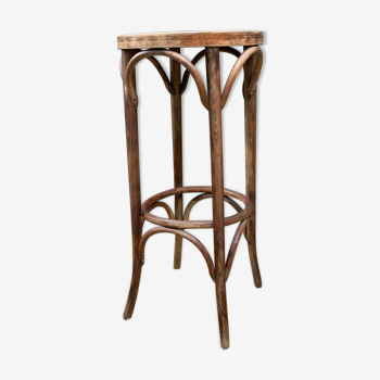 Curved wooden bistro stool