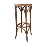 Curved wooden bistro stool