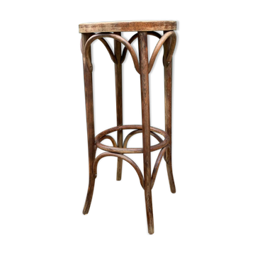 Curved wooden bistro stool