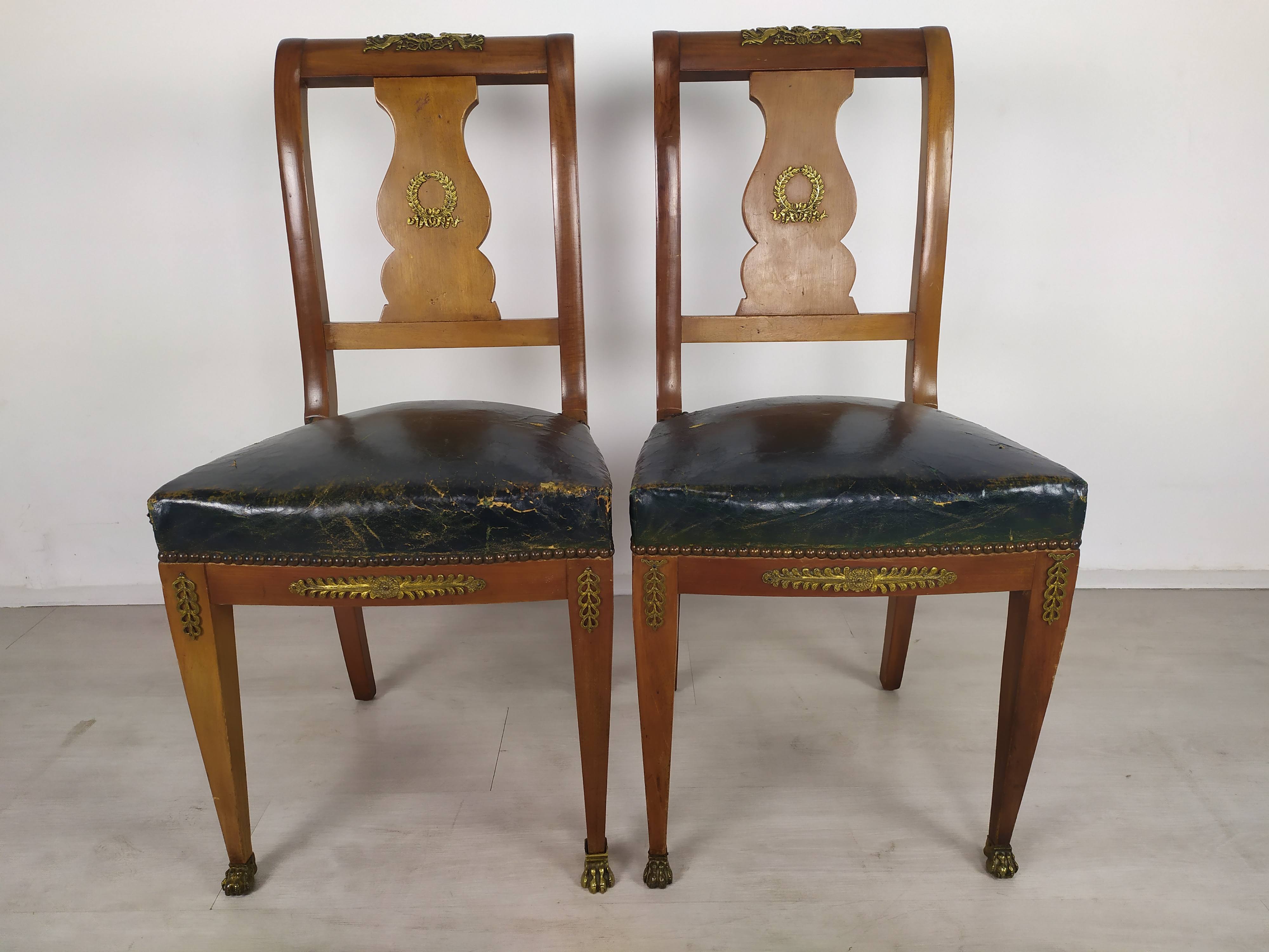 Empire-style desk and chairs