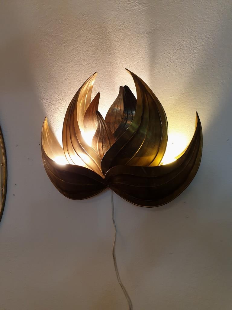 Wall light brass flowers