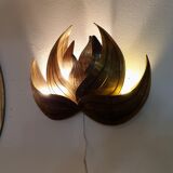 Wall light brass flowers