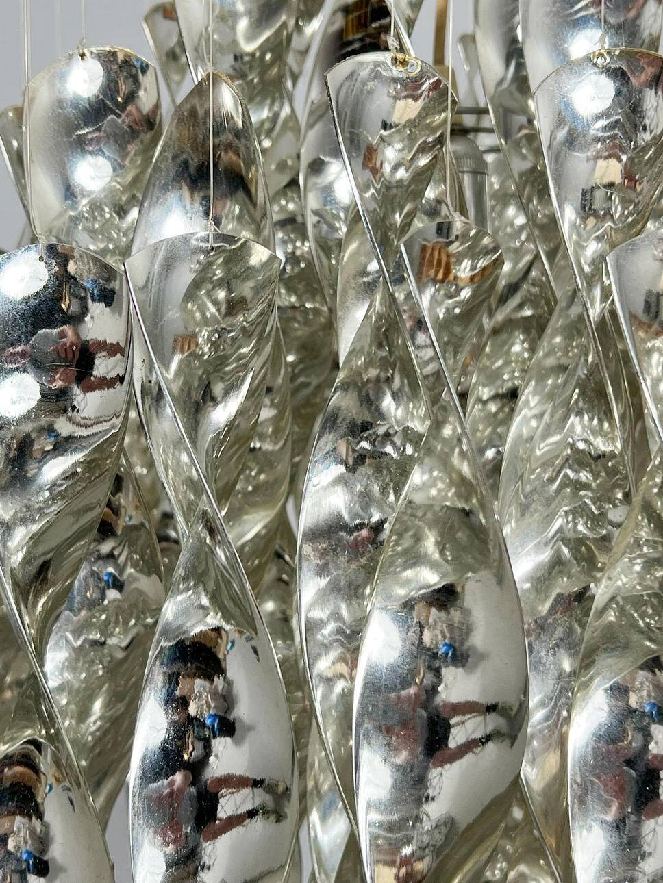 Mid-century spiral ceiling lamp by Verner Panton for Lüber AG, model SP1, Germany, 1970s, early example.