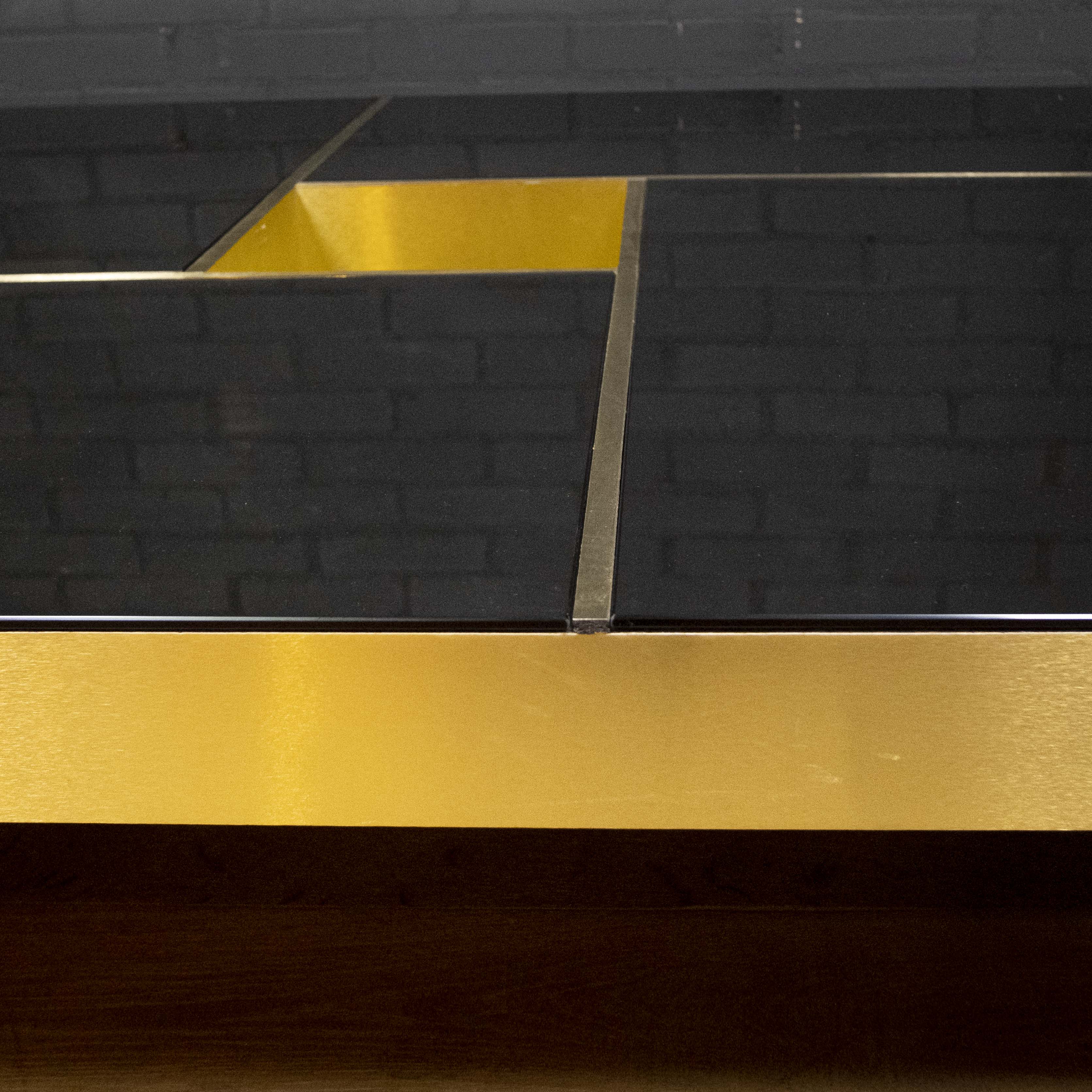 Mirror coffee table "Shilling" by Giovanni Ausenda & Guido Baldi Grossi, Italy 1970