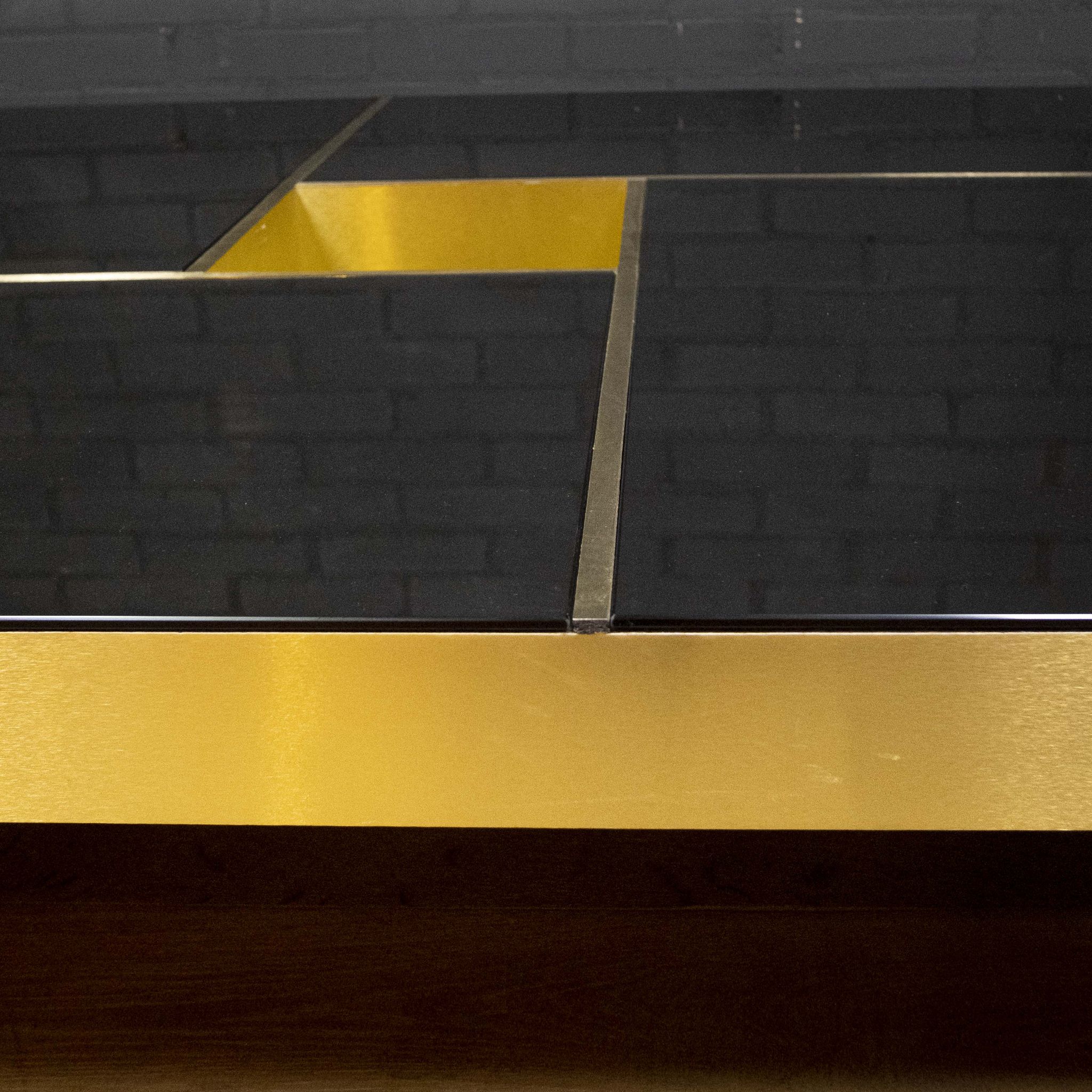 Mirror coffee table "Shilling" by Giovanni Ausenda & Guido Baldi Grossi, Italy 1970