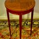 Louis xvi style pedestal table, rosewood, ebony and lemon tree