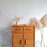 Vintage rattan sideboard