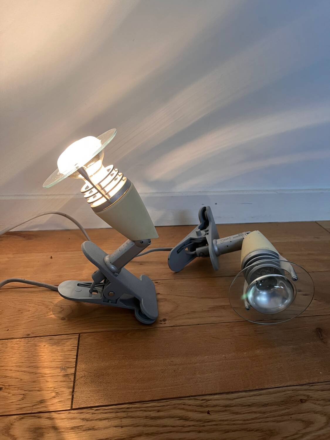 Set of massive vintage spotlights