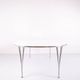 Super Ellipse dining table - Model B614 - white laminate - Piet Hein, Bruno Mathsson & Arne Jacobsen - Fritz Hansen