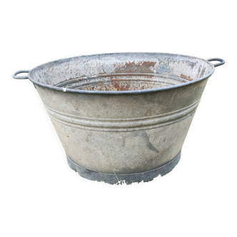 Bassine ancienne en zinc