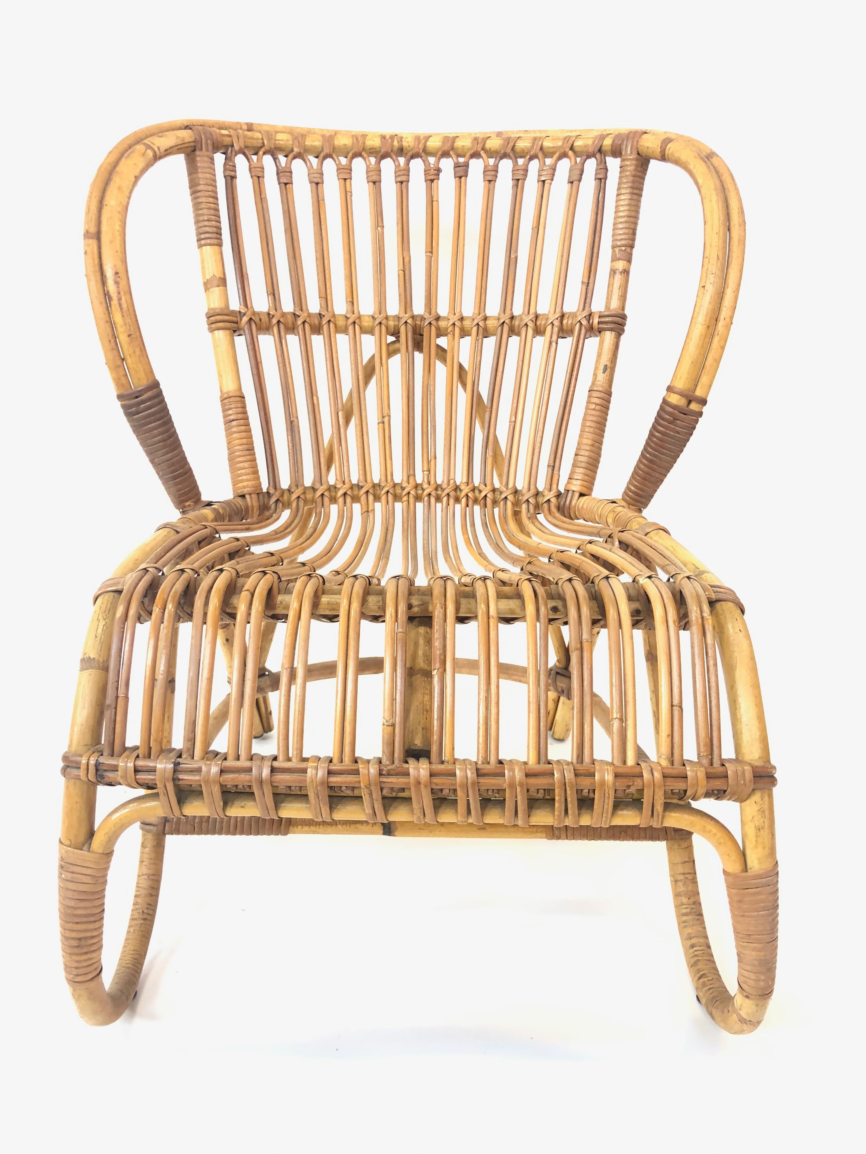 Van Rohe Noordwolde rattan chair, 1960