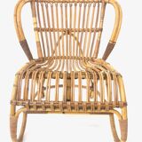 Van Rohe Noordwolde rattan chair, 1960