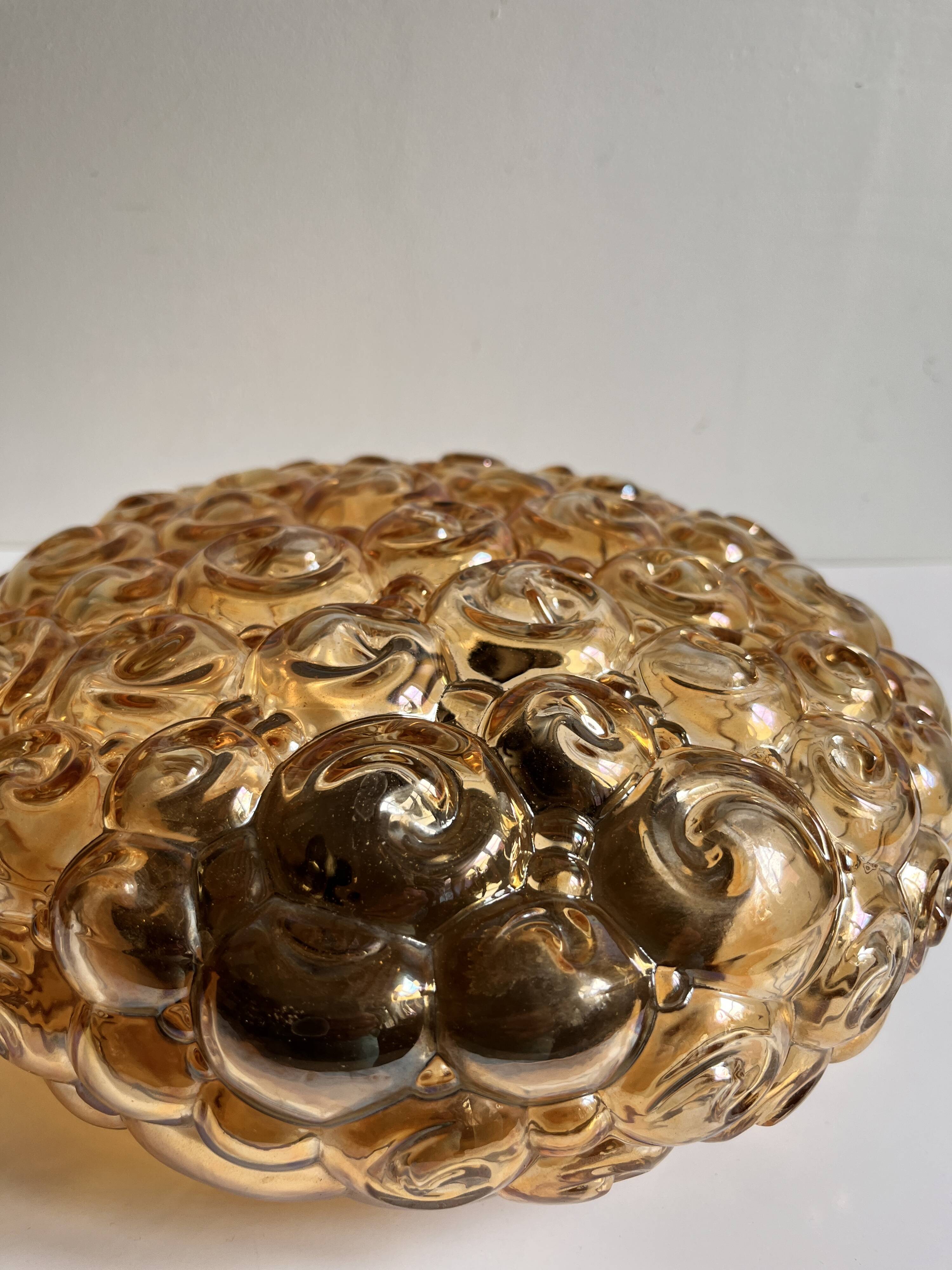 Helena Tynell golden glass wall light ceiling fixture 1970