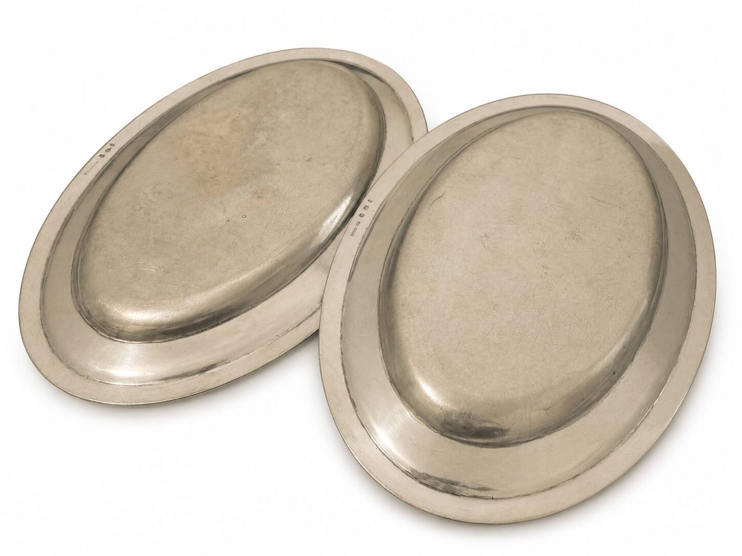 Pair of silver-plated trays 41x26 cm, first half of the 20th century.