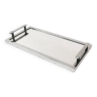 Petit plateau miroir intimiste Art Déco, Tchécoslovaquie, années 1930.