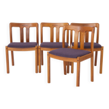 Ensemble de 4 chaises vintage en teck, 1960, par Uldum, Danemark