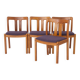 Ensemble de 4 chaises vintage en teck, 1960, par Uldum, Danemark