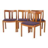 Ensemble de 4 chaises vintage en teck, 1960, par Uldum, Danemark