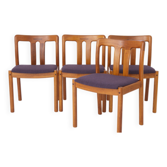 Set of 4 Teak Vintage Chairs, 1960s, by Uldum, Denmark
