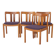 Ensemble de 4 chaises vintage en teck, 1960, par Uldum, Danemark