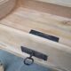 wooden dining table, vintage, turned legs, firm table style